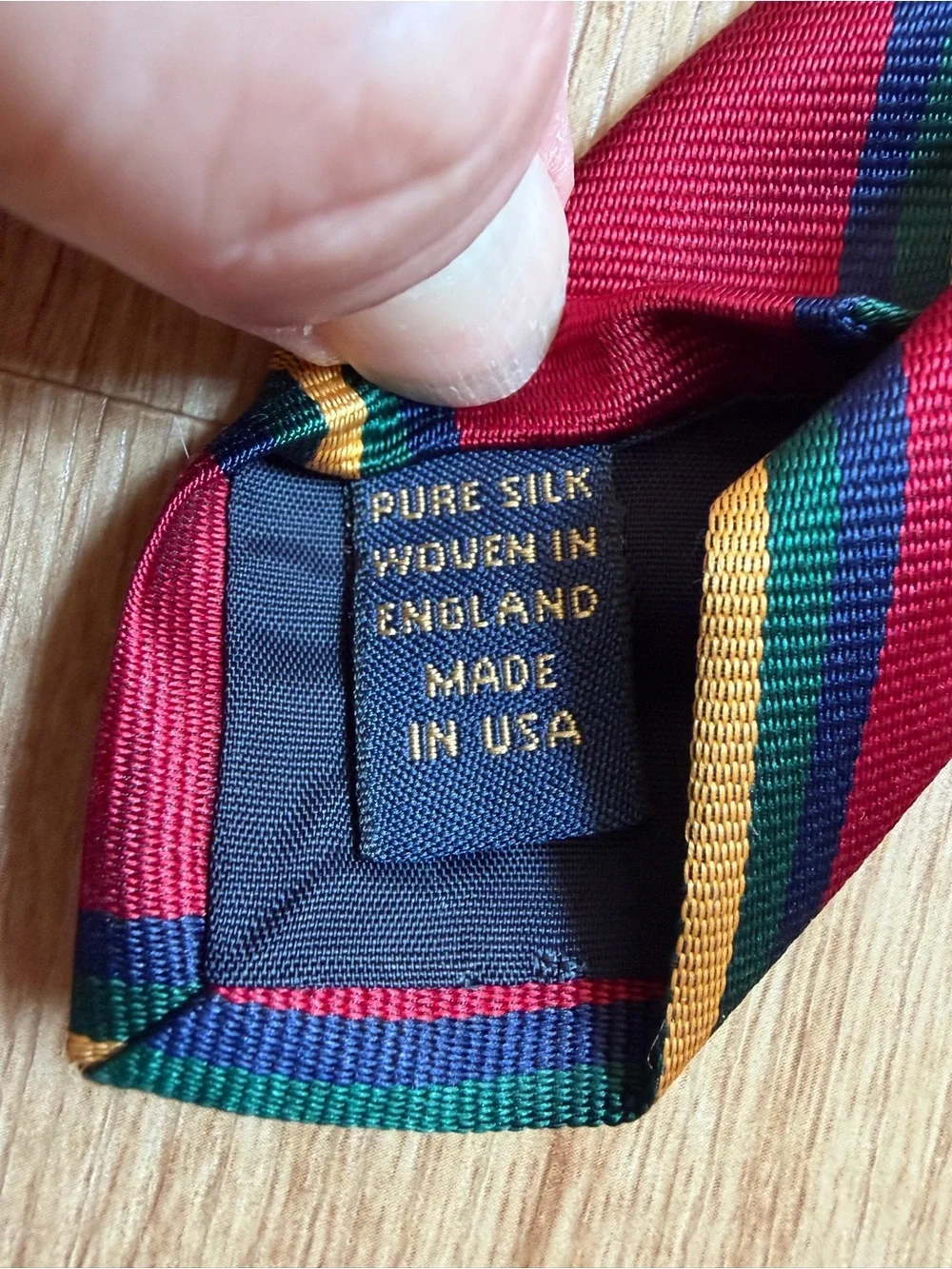 Brooks Brothers Silk Tie Classic Red Striped Blue Green Yellow Preppy